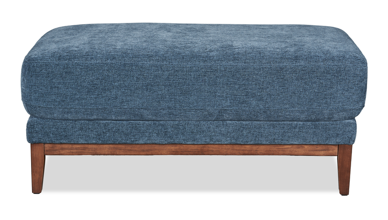 Pouf Horizon de 44,09 po en tissu - bleu marine