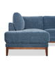 Horizon 2-Piece Left-Facing Fabric Sectional with Wood Base and Legs - Navy | Sofa sectionnel de gauche Horizon 2 pièces en tissu avec base et pattes en bois - bleu marine