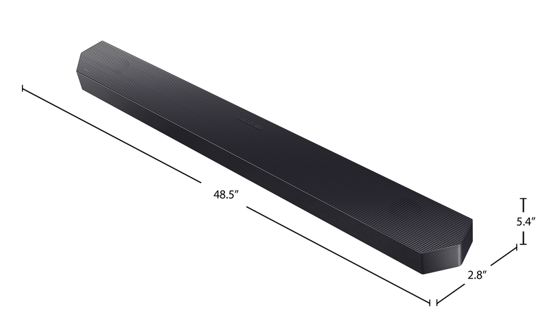 Barre de son à 7.1.2 canaux SAMSUNG de série Q avec caisson d’extrêmes graves sans fil (HW-Q800F/ZC)