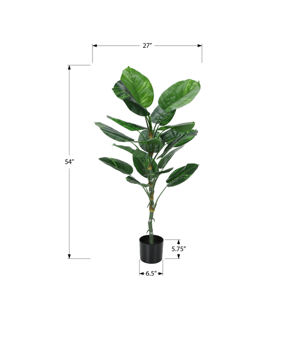 Dieffenbachia artificiel de 54 po en pot de 6 po pour l’intérieur 