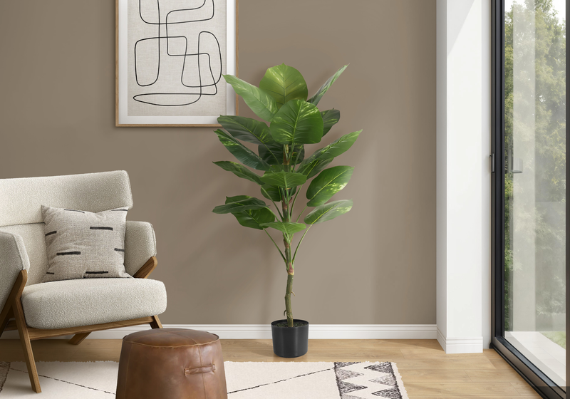 Dieffenbachia artificiel de 54 po en pot de 6 po pour l’intérieur 