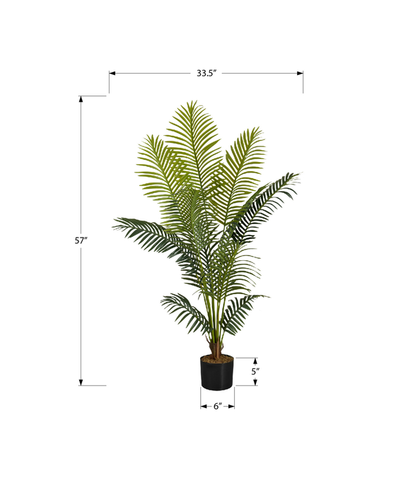 Palmier artificiel de 57 po en pot de 5 po pour l’intérieur 