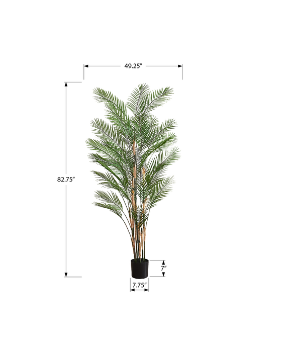 Palmier artificiel de 82,75 po en pot de 8 po pour l’intérieur 