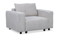 Fauteuil d’appoint modulaire Infinity en tissu de chenille - gris clair