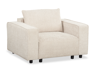 Infinity Modular Chenille Fabric Accent Chair – Taupe  | Fauteuil d’appoint modulaire Infinity en tissu de chenille - taupe