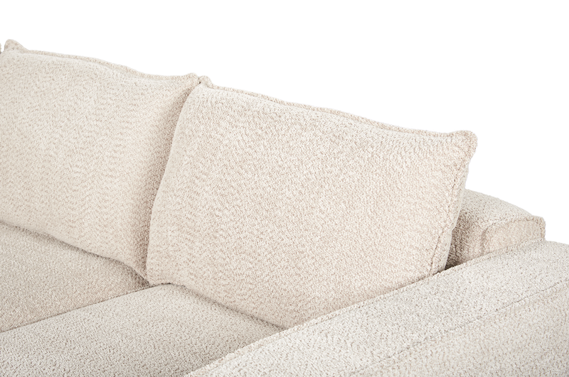 Sofa sectionnel modulaire Infinity 3 pièces en tissu de chenille - taupe 