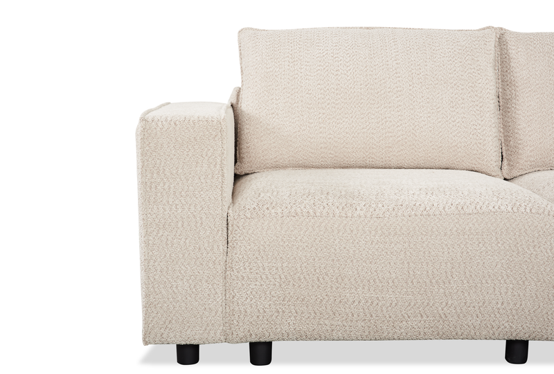 Sofa sectionnel modulaire Infinity 3 pièces en tissu de chenille - taupe 