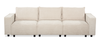 Infinity Modular 3-Piece Chenille Fabric Sofa Sectional – Taupe  | Sofa sectionnel modulaire Infinity 3 pièces en tissu de chenille - taupe