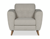 Iverly 38” Linen-Look Fabric Chair with Removable Back Cushion -Sand | Fauteuil Iverly de 38 po en tissu d’apparence lin avec coussin de dossier amovible - sable