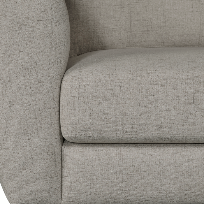 Sofa Iverly de 84 po en tissu d’apparence lin avec coussins de dossier amovibles - sable
