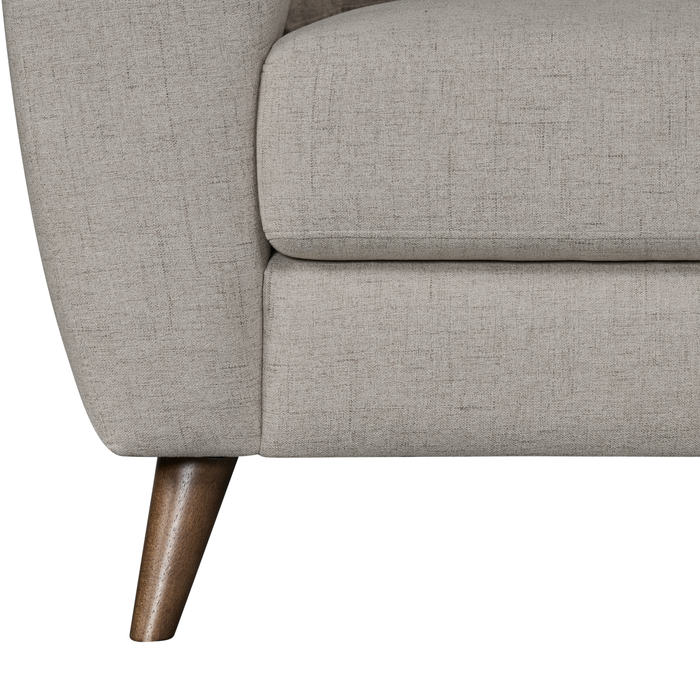 Sofa Iverly de 84 po en tissu d’apparence lin avec coussins de dossier amovibles - sable