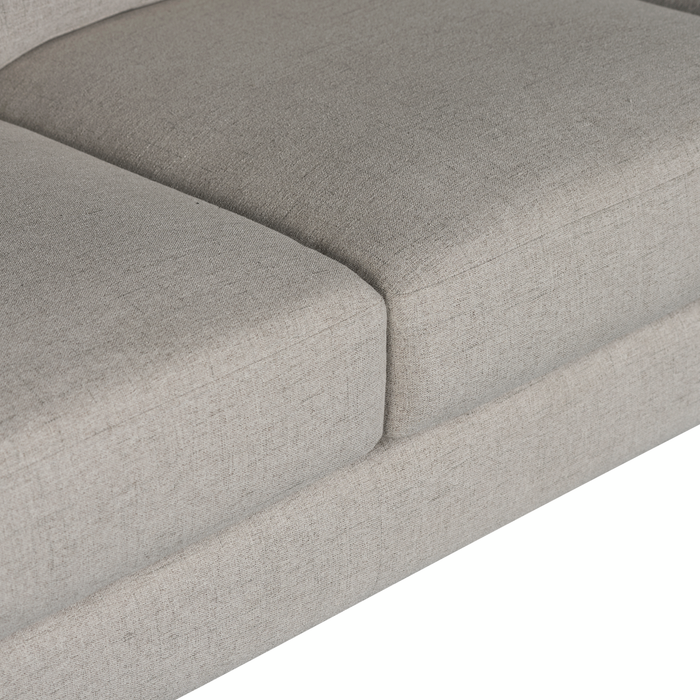 Sofa Iverly de 84 po en tissu d’apparence lin avec coussins de dossier amovibles - sable