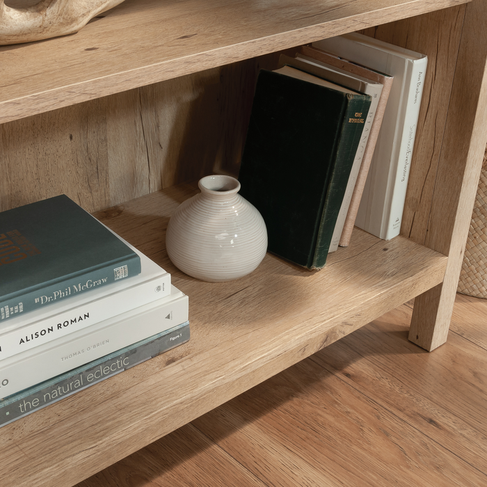 Bibliothèque rustique Juble de 55,75 po avec tablettes réglables - chêne clair