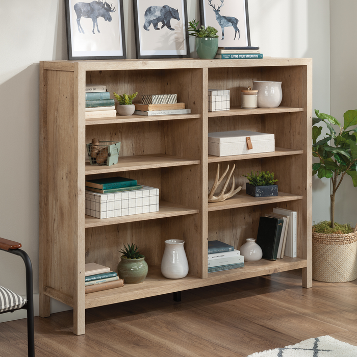 Bibliothèque rustique Juble de 55,75 po avec tablettes réglables - chêne clair