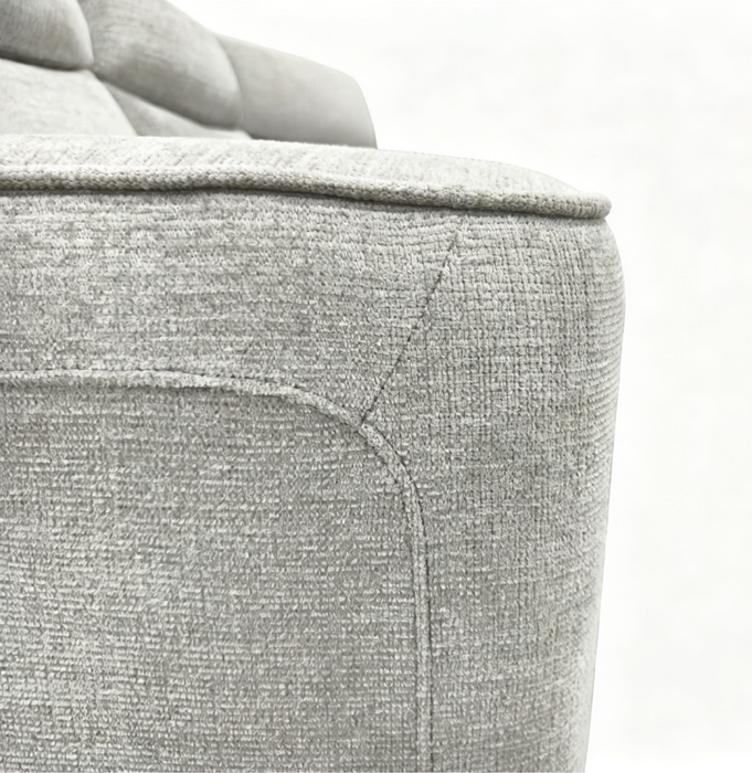Sofa sectionnel à inclinaison électrique Kacey 6 pièces de po en tissu de chenille avec port USB - gris
