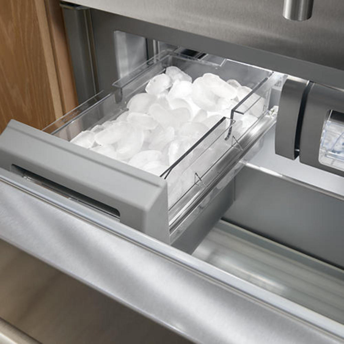 Réfrigérateur encastré KitchenAid de 20,8 pi3 et de 36 po à portes françaises à congélateur inférieur - panneau personnalisable - KBFN536TPA