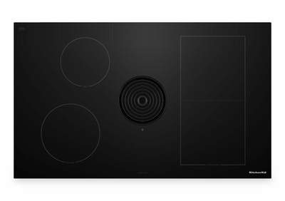KitchenAid 36" Induction Downdraft Cooktop with Bridge XL Even-Heat Zone - Black - KCID936SBL | Surface de cuisson à induction de KitchenAid de 36 po à aspiration descendante avec très grande zone de pont Even-HeatMC - noire - KCID936SBL