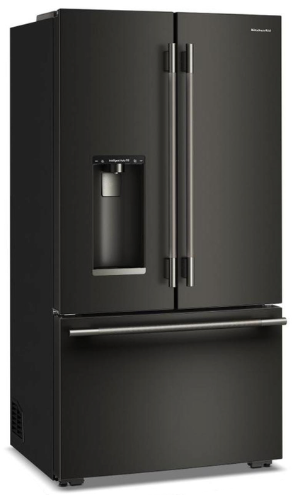 Réfrigérateur KitchenAid de 23,1 pi³ et de 35,6 po à profondeur de comptoir à portes françaises - minerai noir - KRFC536SBE