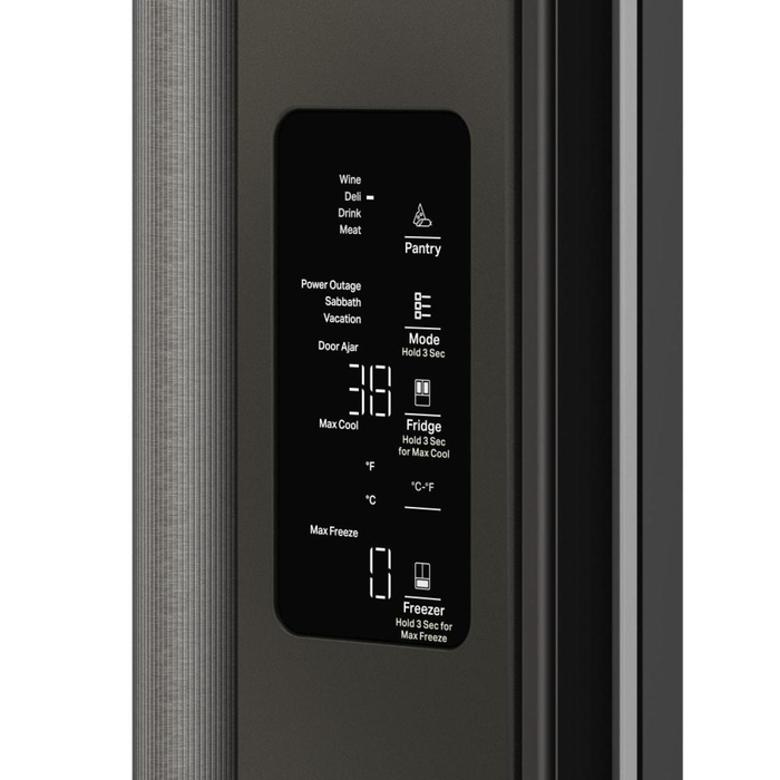 Réfrigérateur KitchenAid de 23,1 pi³ et de 35,6 po à profondeur de comptoir à portes françaises - minerai noir - KRFC536SBE