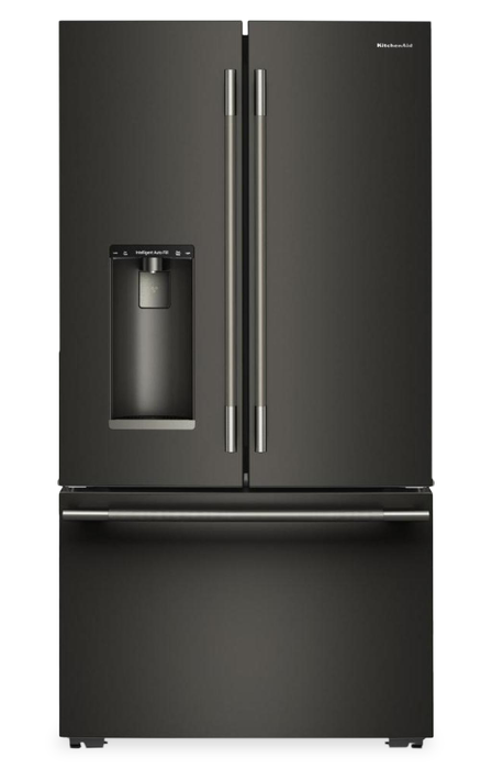 Réfrigérateur KitchenAid de 23,1 pi³ et de 35,6 po à profondeur de comptoir à portes françaises - minerai noir - KRFC536SBE