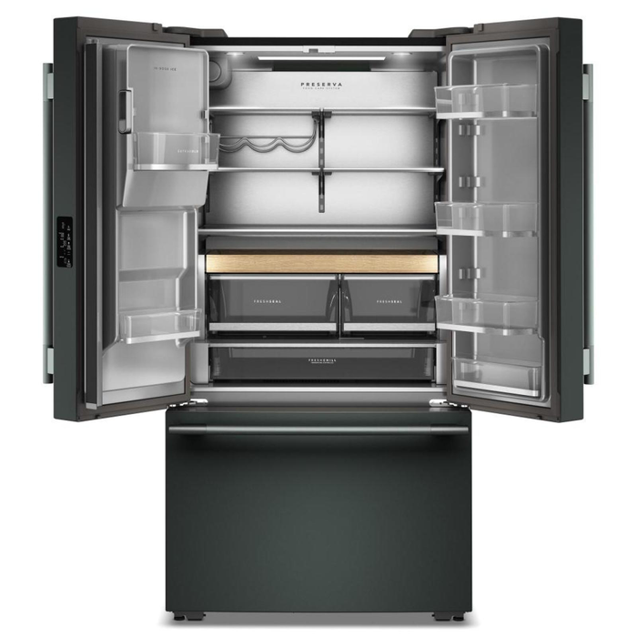 Réfrigérateur KitchenAid de 23,1 pi3 et de 35,6 po de profondeur comptoir à portes françaises avec remplissage automatique - minerai noir - KRFC536SJP