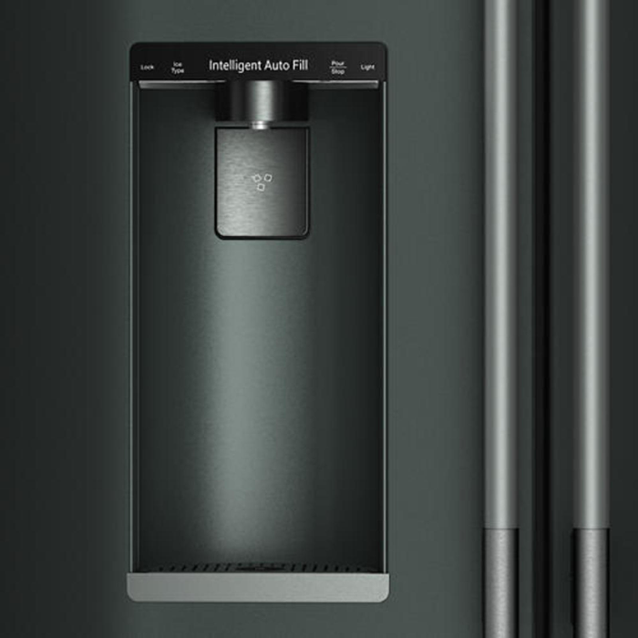 Réfrigérateur KitchenAid de 23,1 pi3 et de 35,6 po de profondeur comptoir à portes françaises avec remplissage automatique - minerai noir - KRFC536SJP
