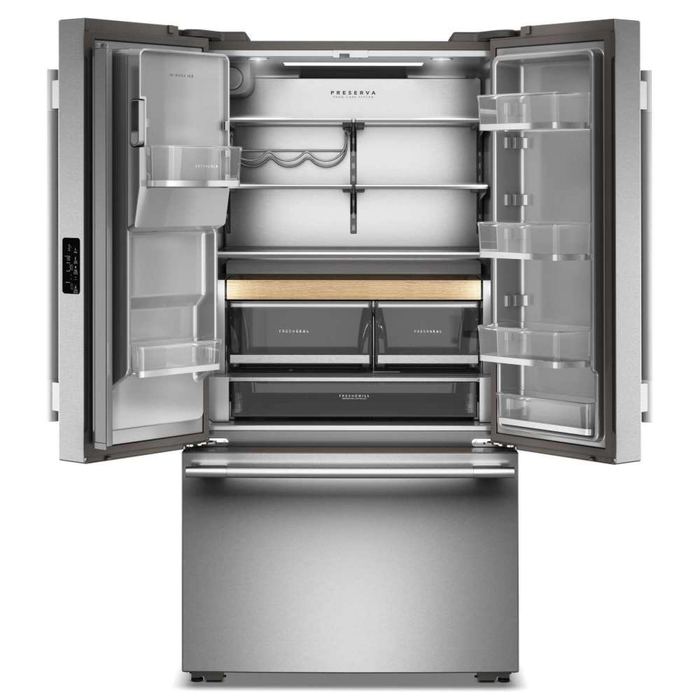 Réfrigérateur KitchenAid de 23,1 pi³ et de 35,6 po à profondeur de comptoir à portes françaises - acier inoxydable - KRFC536SPS