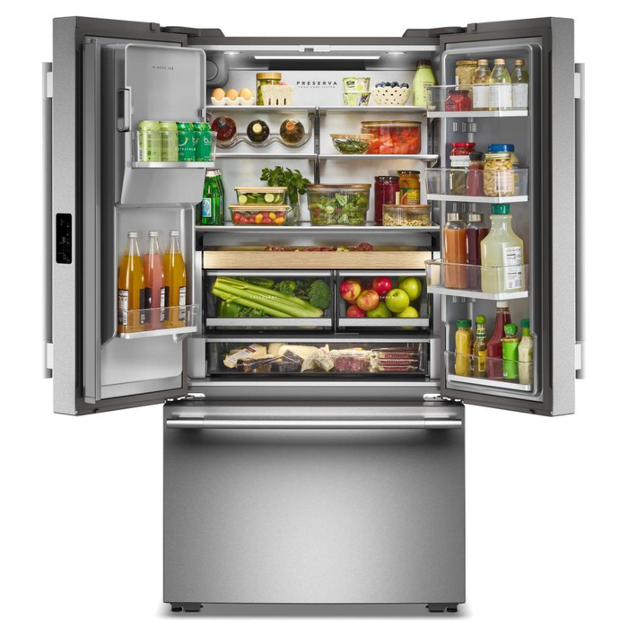 Réfrigérateur KitchenAid de 23,1 pi³ et de 35,6 po à profondeur de comptoir à portes françaises - acier inoxydable - KRFC536SPS