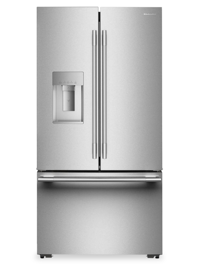 KitchenAid 36.6" 23.9 Cu. Ft. Counter Depth French Door Refrigerator - Stainless Steel - KRFC736SPS | Réfrigérateur KitchenAid de 23,9 pi3 et de 36,6 po de profondeur comptoir à portes françaises - acier inoxydable - KRFC736SPS