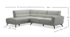 Kyrie 2-Piece Left-Facing Linen-Look Fabric Sectional - Taupe | Sofa sectionnel de gauche Kyrie 2 pièces de po en tissu d'apparence lin - taupe