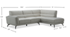 Kyrie 2-Piece Right-Facing Linen-Look Fabric Sectional - Taupe | Sofa sectionnel de droite Kyrie 2 pièces de po en tissu d'apparence lin - taupe