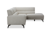 Kyrie 2-Piece Right-Facing Linen-Look Fabric Sectional - Taupe | Sofa sectionnel de droite Kyrie 2 pièces de po en tissu d'apparence lin - taupe