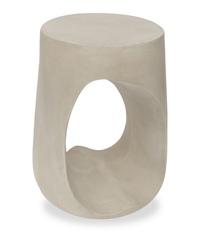 Table de bout moderne Lana de 17,9 po - crème