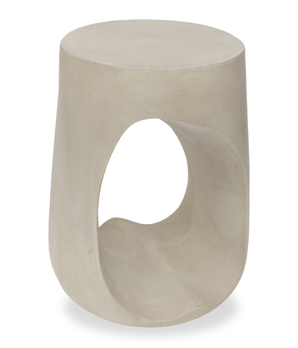 Table de bout moderne Lana de 17,9 po - crème