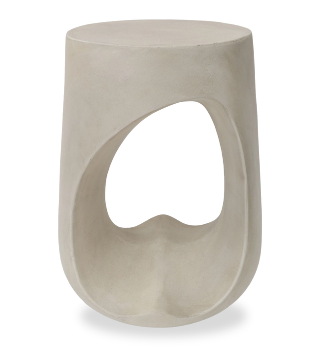 Table de bout moderne Lana de 17,9 po - crème