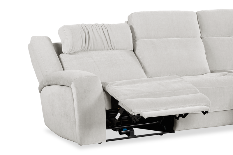 Sofa sectionnel de droite à inclinaison électrique Legacy de Shaquille O’Neal Home 3 pièces avec confort Shaq-o-pedic - gris 