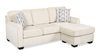 Made in Canada Lennox Chenille Fabric Reversible Sectional with Reversible Cushions - Taupe | Sofa sectionnel réversible Lennox fabriqué au Canada en tissu de chenille avec coussins réversibles - taupe