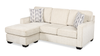 Sofa sectionnel réversible Lennox fabriqué au Canada en tissu de chenille avec coussins réversibles - taupe