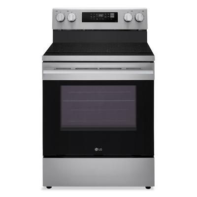 LG 6.3 Cu. Ft. Smart Electric Range with Air Fry – Stainless Steel - LREN6321VE | Cuisinière intelligente électrique LG de 6,3 pi3 avec friture à air - acier inoxydable - LREN6321VE