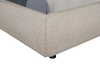 Luka Upholstered Platform Bed in Grey Polyester Fabric, Modern - Full Size | Lit plateforme rembourré Luka en tissu de polyester gris, moderne – format lit double