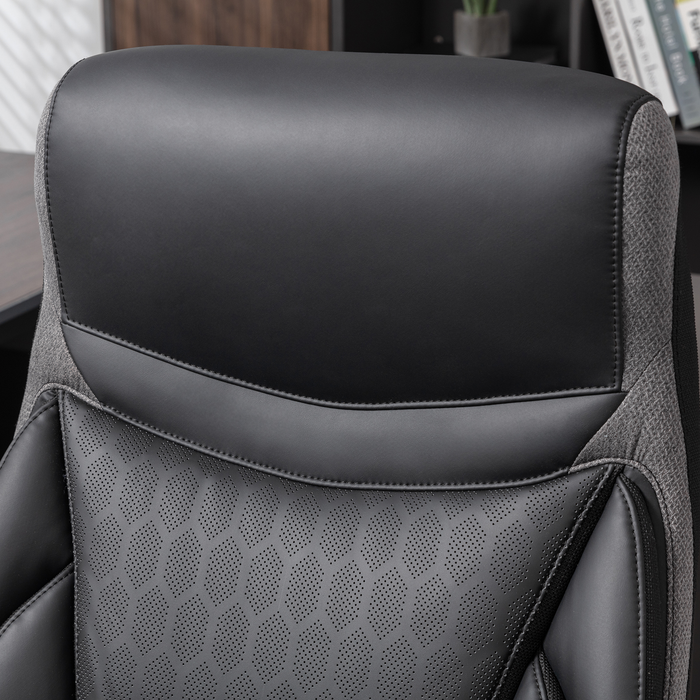Fauteuil président Maximos de Shaquille O’Neal Home de 29,5 po à dossier haut avec appuie-tête prolongé – noir
