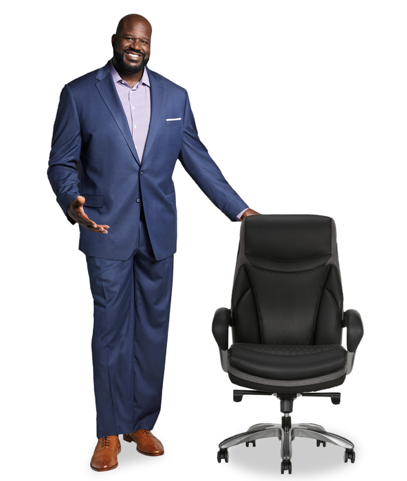Fauteuil président Maximos de Shaquille O’Neal Home de 29,5 po à dossier haut avec appuie-tête prolongé – noir