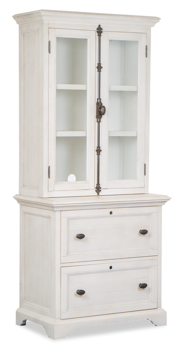 Classeur Milson de 32 po avec portes en verre - albâtre