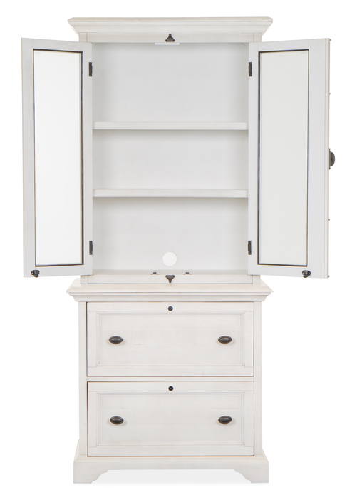 Classeur Milson de 32 po avec portes en verre - albâtre