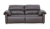 Sofa à inclinaison électrique Momento de 90 po en cuir véritable - chocolat