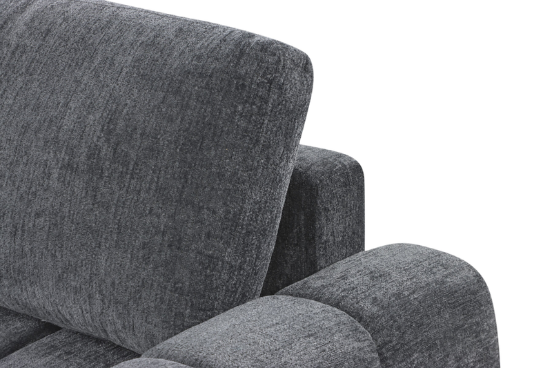Sofa-lit double Moonlight po en tissu avec coussins de dossier amovibles - minéral  
