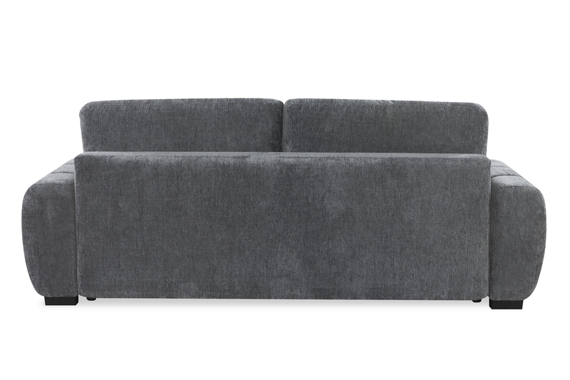 Sofa-lit double Moonlight po en tissu avec coussins de dossier amovibles - minéral  