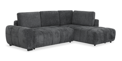 Moonlight Right-facing 2-piece Sleeper Sectional with Storage Chaise – Grey  | Sofa sectionnel-lit de droite Moonlight 2 pièces avec fauteuil long de rangement - gris