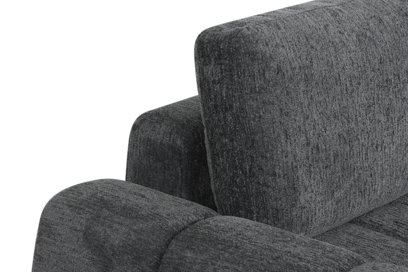 Sofa sectionnel-lit de droite Moonlight 2 pièces avec fauteuil long de rangement - gris