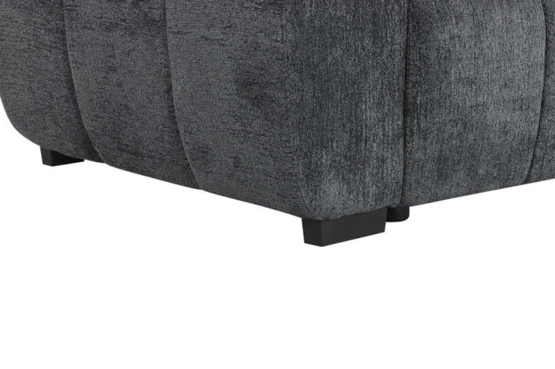 Sofa sectionnel-lit de droite Moonlight 2 pièces avec fauteuil long de rangement - gris